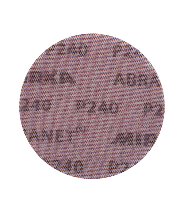 Диск шлифовальный Mirka Abranet d150 мм P240 на липучку сетчатая основа (5 шт.) шлифовальный круг на нетканой основе mirlon 150 мм р1500 mirka 8024101094