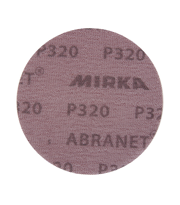 Диск шлифовальный Mirka Abranet d150 мм P320 на липучку сетчатая основа (5 шт.) шлифовальный круг на нетканой основе mirlon 150 мм р1500 mirka 8024101094