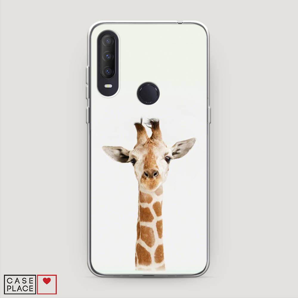 

Чехол на Alcatel 1S (2020) "Любопытный жираф", Бежевый;коричневый, 170850-1