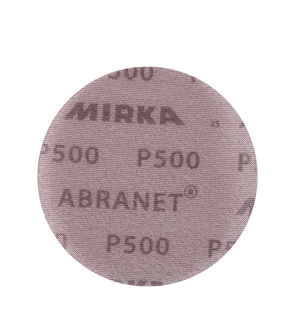 Диск шлифовальный Mirka Abranet d150 мм P500 на липучку сетчатая основа (5 шт.) круг шлифовальный профи фибровый 5 шт 150х22 мм p100 для ушм зубр 35585 150 100