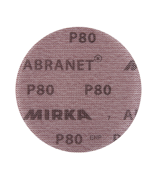 Диск шлифовальный Mirka Abranet d150 мм P80 на липучку сетчатая основа (5 шт.)
