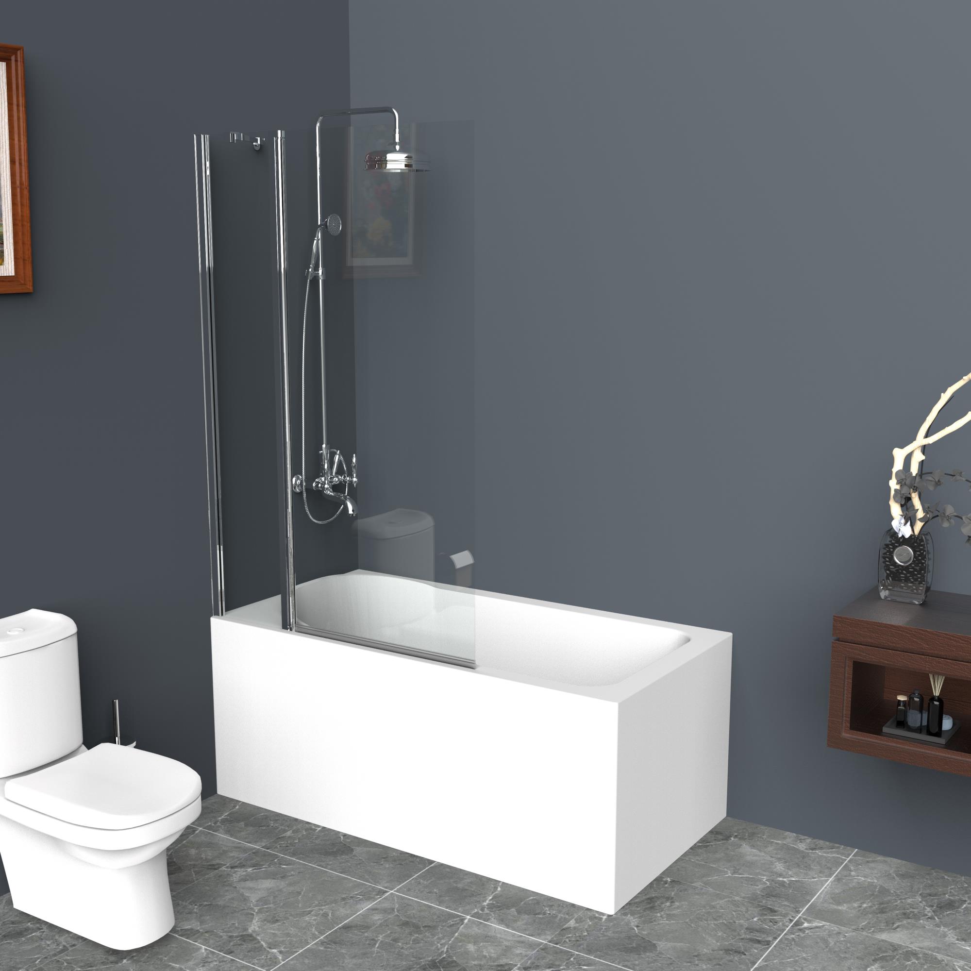 

Шторка для ванны BelBagno UNO-V-11-90/150-C-Cr