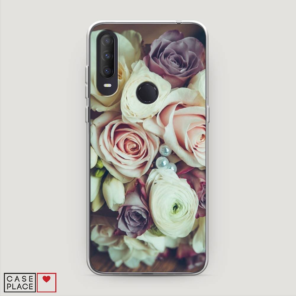 

Чехол на Alcatel 1S (2020) "Свадебный букет", Белый;фиолетовый, 170850-2
