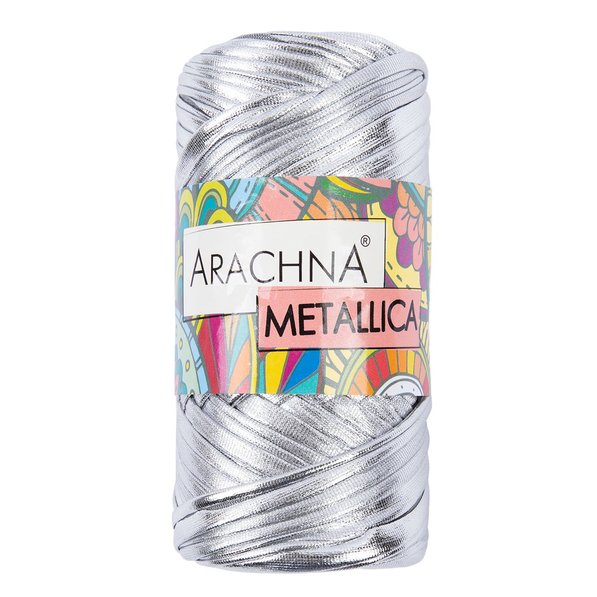 

Пряжа ARACHNA METALLICA 100% полиэстер 4 шт х 115 г 50 м №02 серебряный, Серебристый