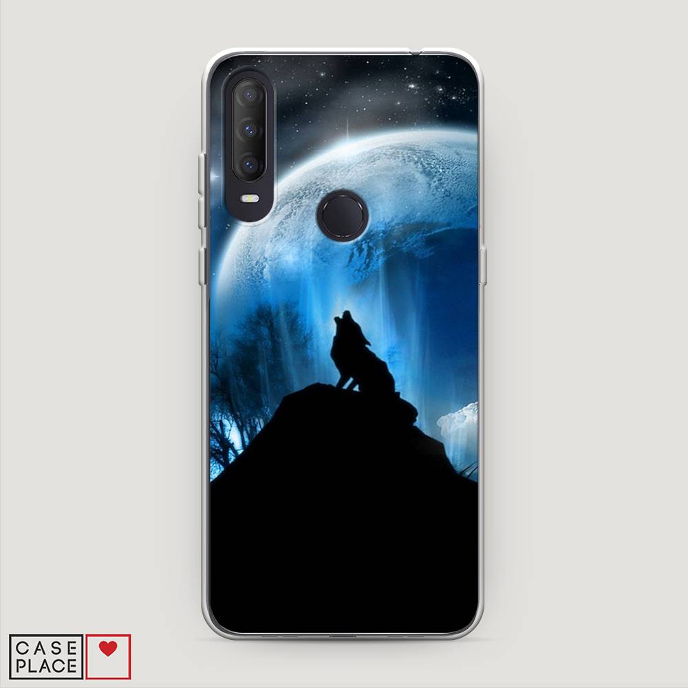 

Чехол на Alcatel 1S (2020) "Волк 2", Синий;черный;белый, 170850-1