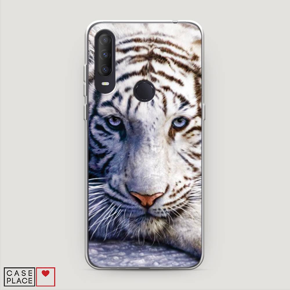 

Чехол на Alcatel 1S (2020) "Бенгальский тигр", Коричневый;белый, 170850-1