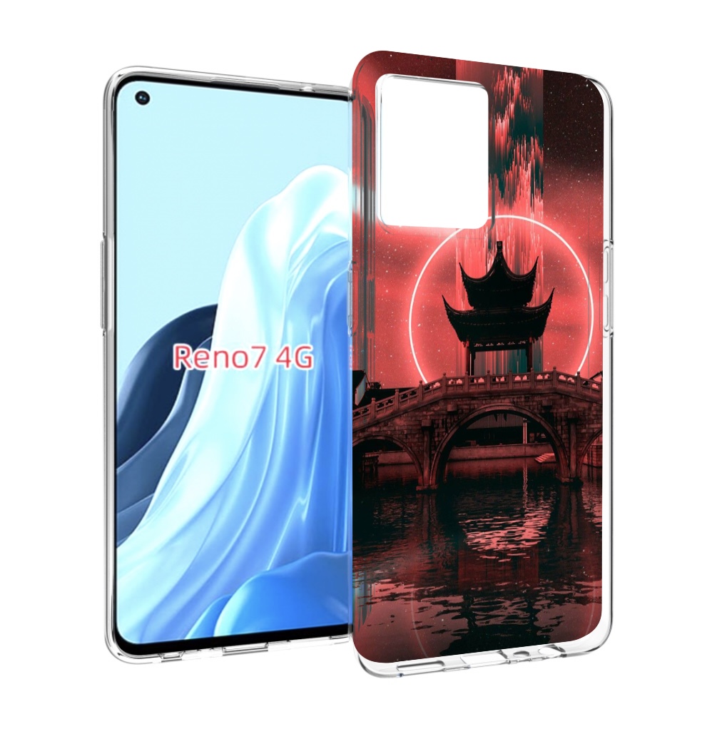 

Чехол MyPads японский мост красный фон для OPPO RENO 7 4G, Прозрачный, Tocco