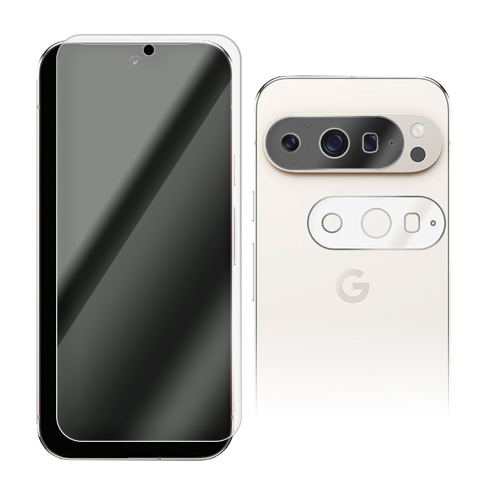 

Стекло защитное гибридное Krutoff для Google Pixel 9 Pro + защита камеры (2шт.)