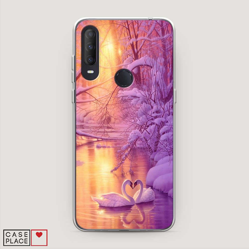 

Чехол на Alcatel 1S (2020) "Зима 1", Фиолетовый;желтый, 170850-2