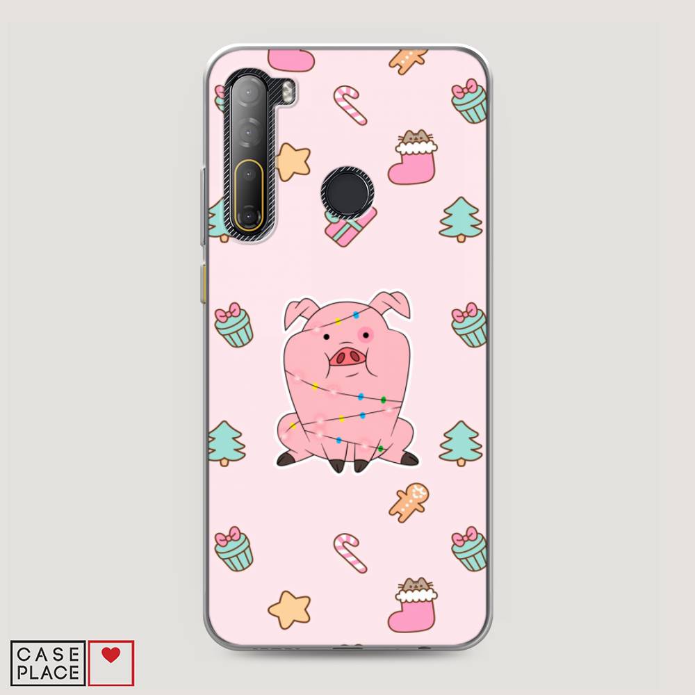 

Чехол на HTC Desire 20 Pro "Розовая свинка", Розовый;зеленый, 102750-5