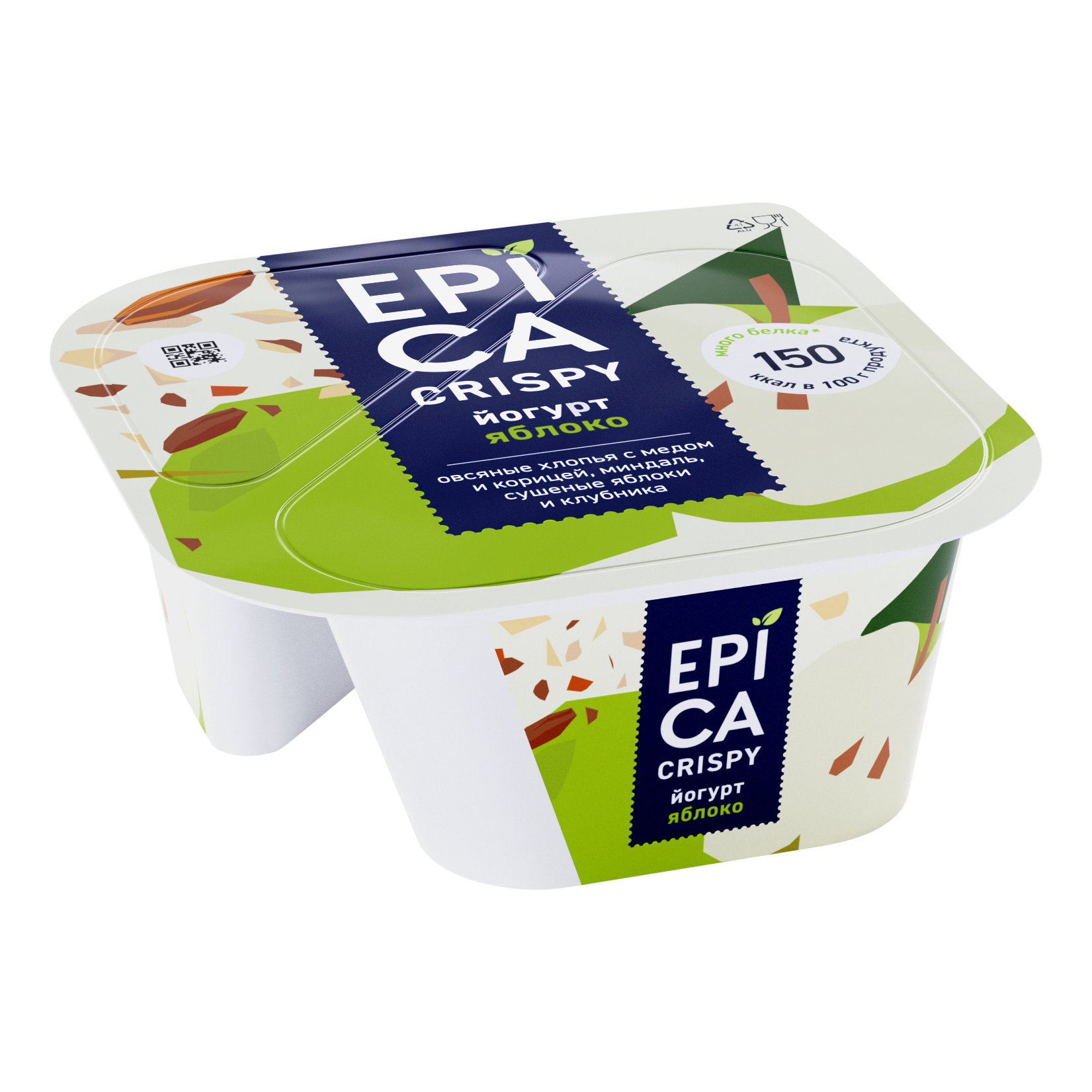 

Йогурт Epica Crispy яблоко-мюсли-миндаль 5,7% БЗМЖ 138 г
