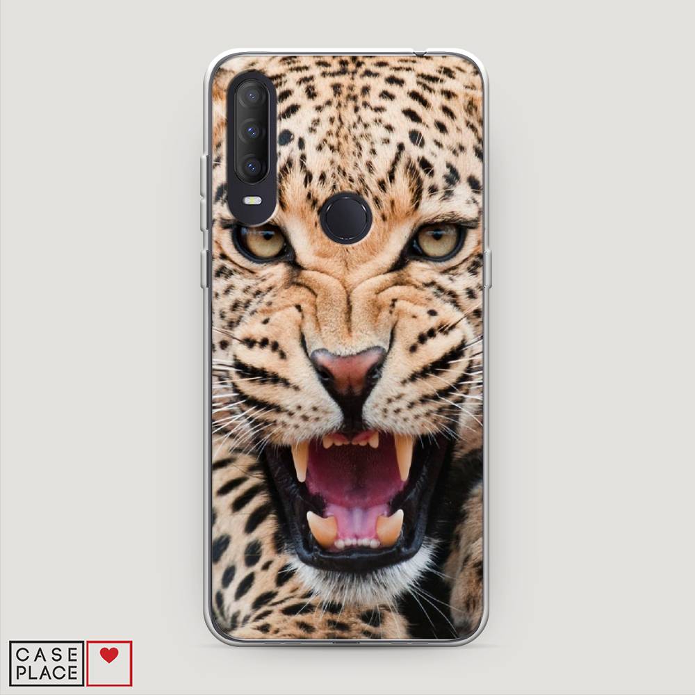 

Чехол на Alcatel 1S (2020) "Леопард 3d", Бежевый;черный, 170850-6