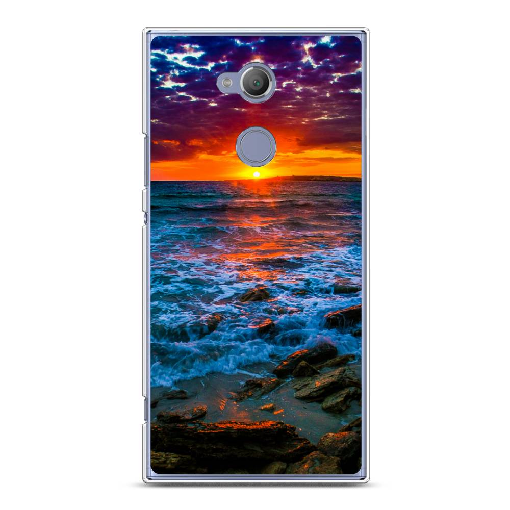 

Чехол на Sony Xperia XA2 Ultra "Закат 1", Оранжевый;синий, 53250-2