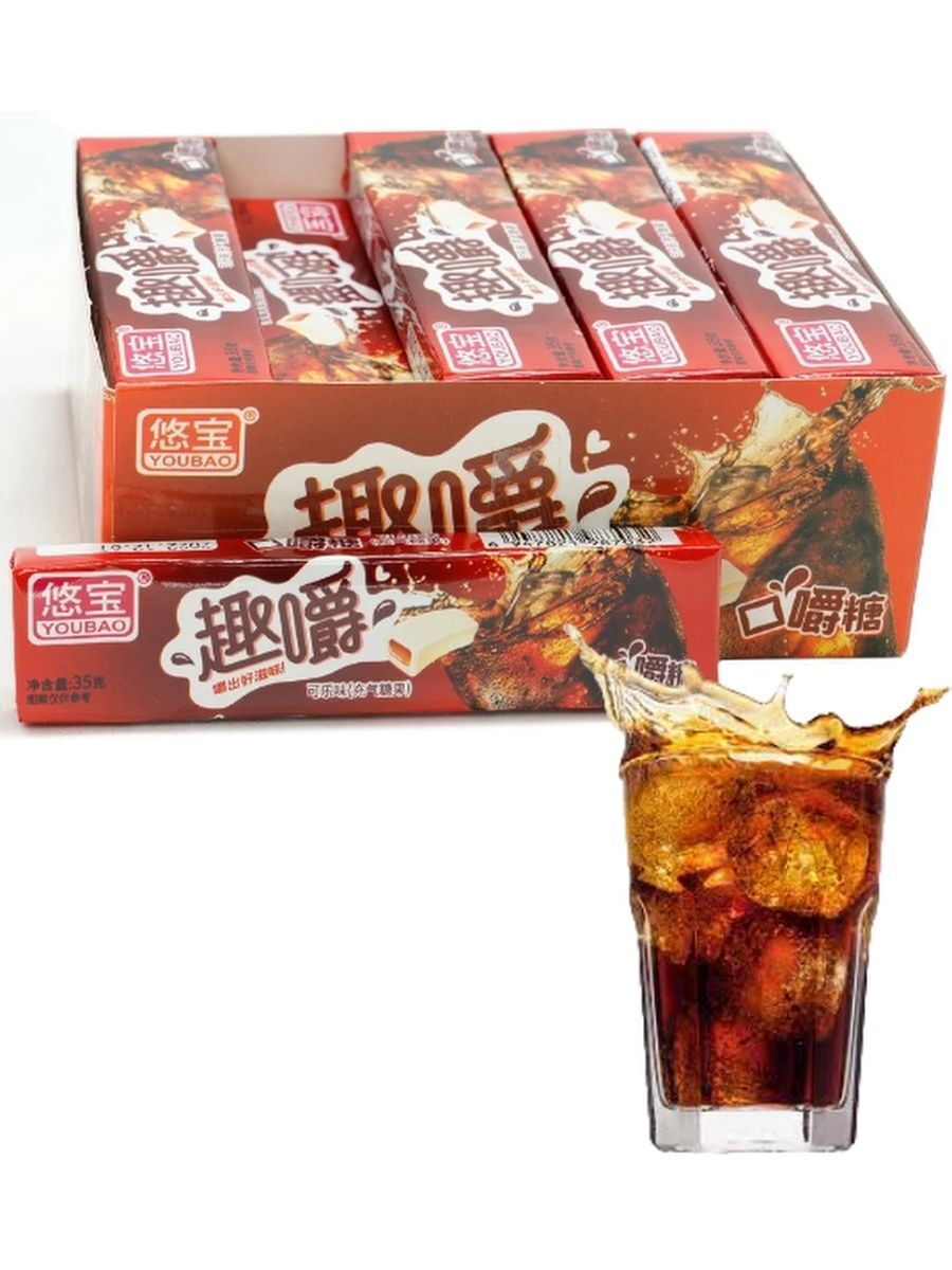 Конфеты жевательные Deer DaDa с начинкой Кока Кола 22 г х 20 шт