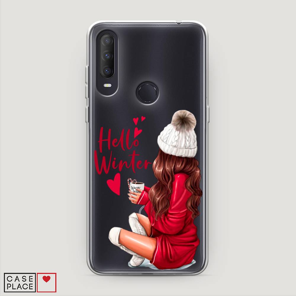 

Чехол на Alcatel 1S (2020) "Hello winter", Красный;белый;коричневый, 170850-5