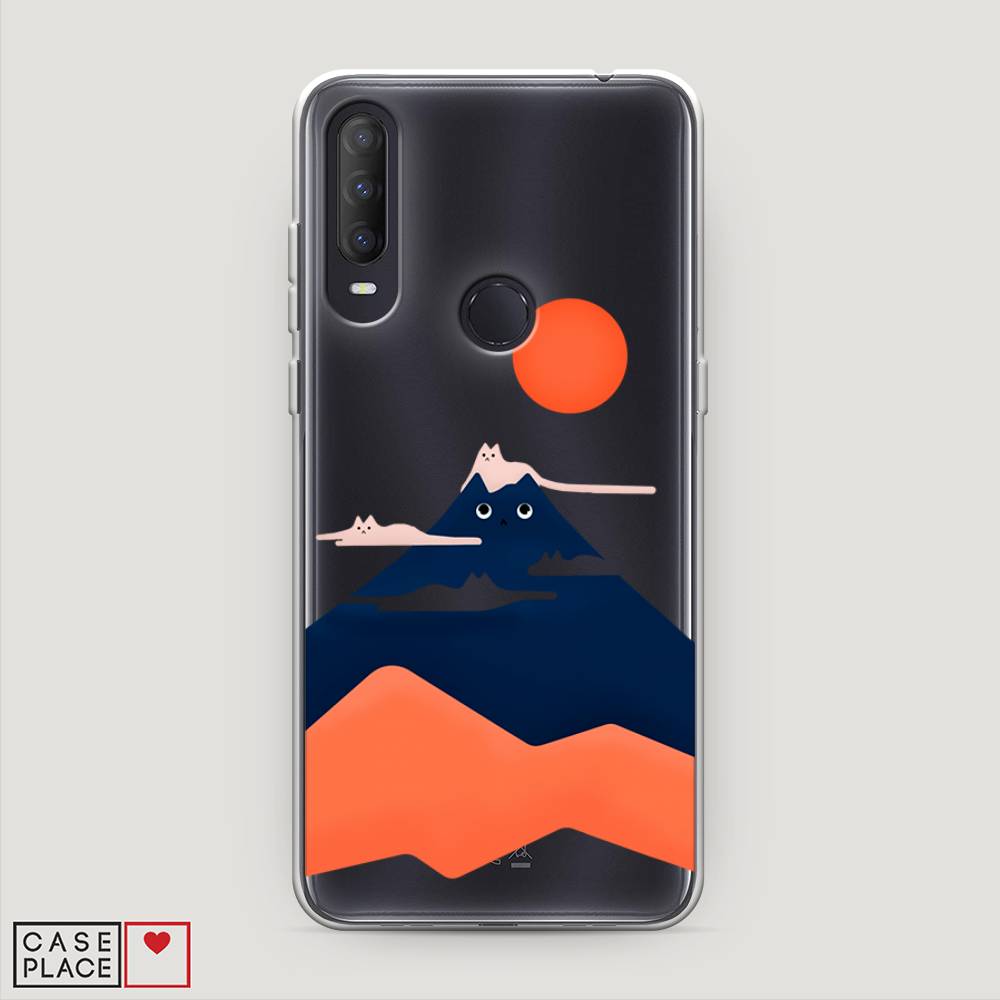 

Чехол на Alcatel 1S (2020) "Кот-гора", Черный;оранжевый, 170850-4