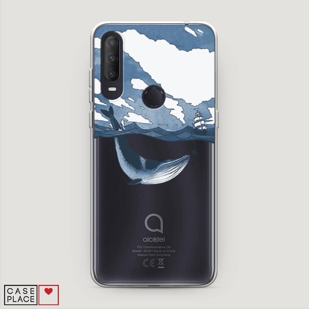 

Чехол на Alcatel 1S (2020) "Большой кит", Синий, 170850-1