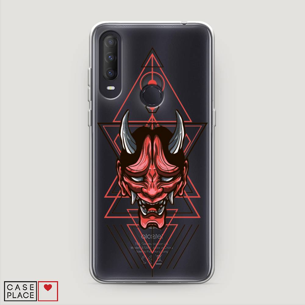 

Чехол на Alcatel 1S (2020) "Hanya Oni mask", Серый;красный;черный, 170850-4