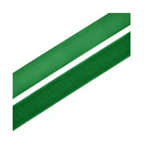 Лента контактная (липучка) пара петля и крючок, БытСервис, 25 мм*2 м, зеленая