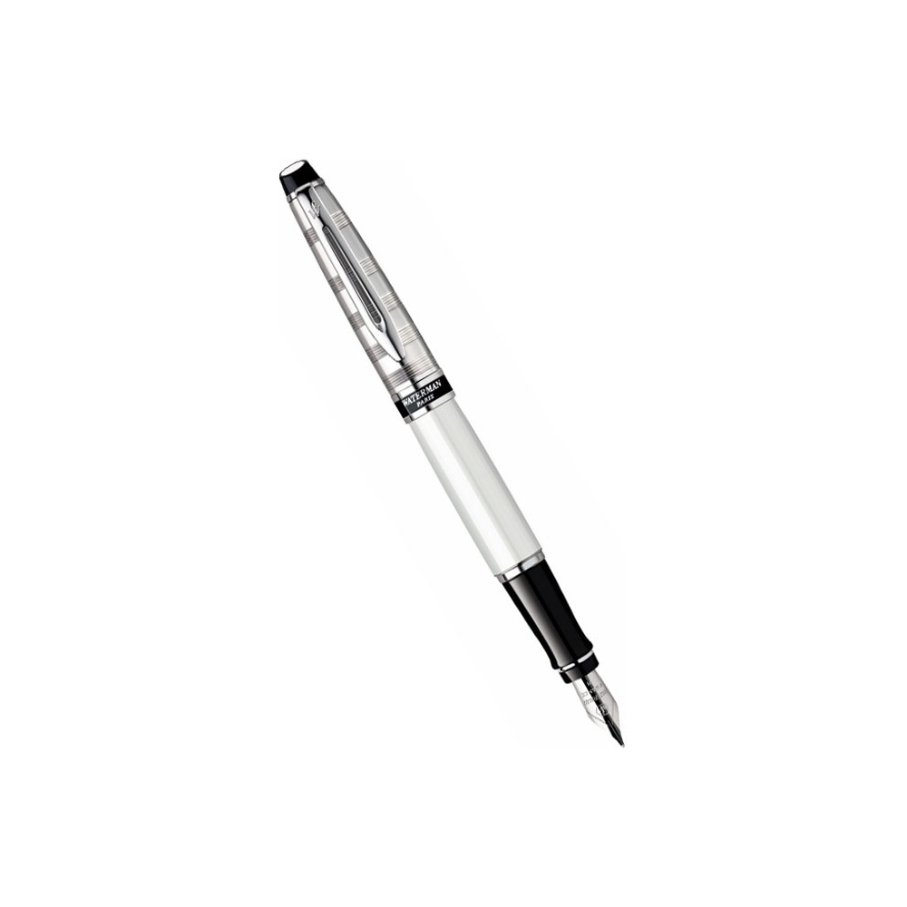 Waterman S0889690 Перьевая ручка waterman expert deluxe, white ct (перо m)