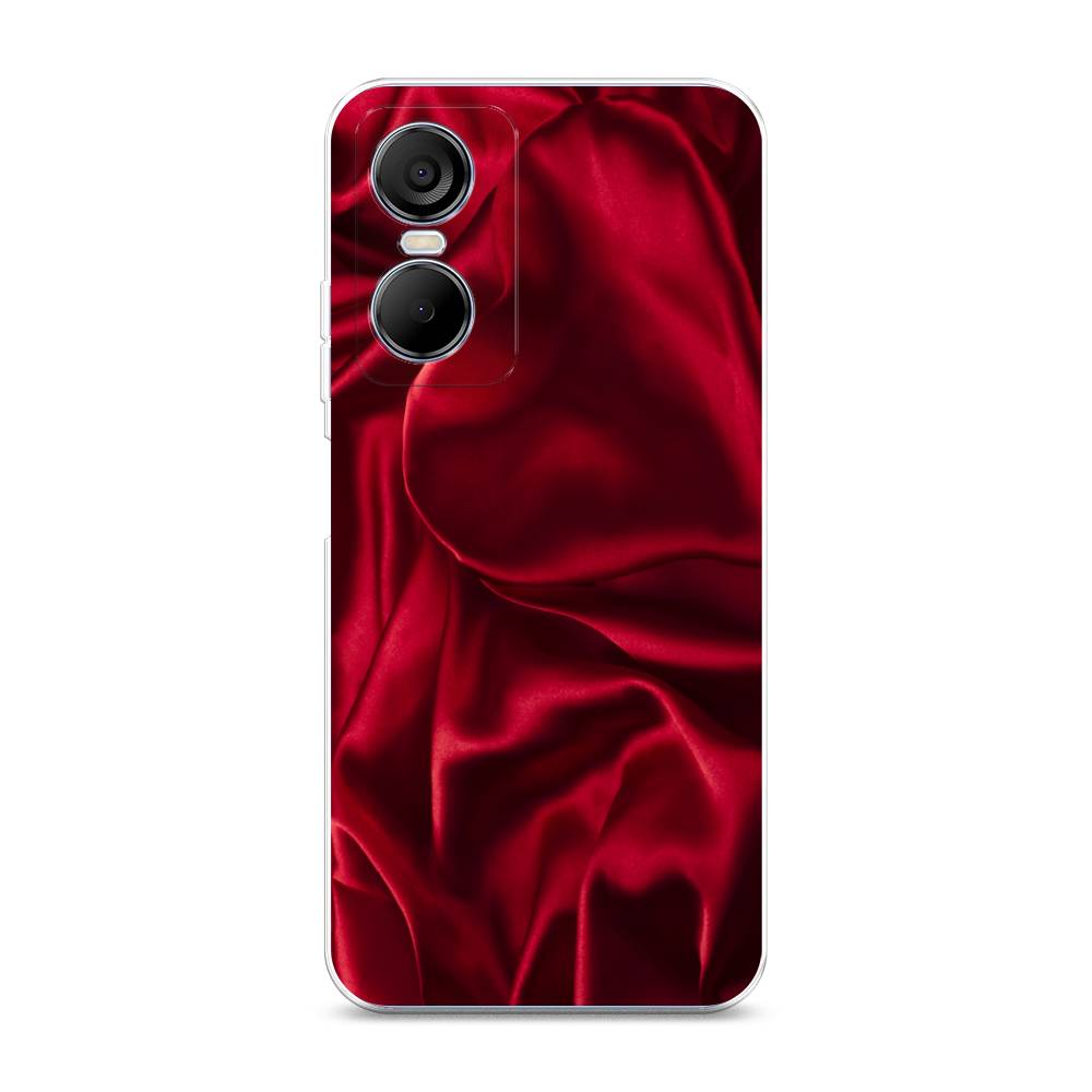 

Чехол Awog на Tecno Pop 6 pro / Техно Поп 6 Про "Текстура красный шелк"