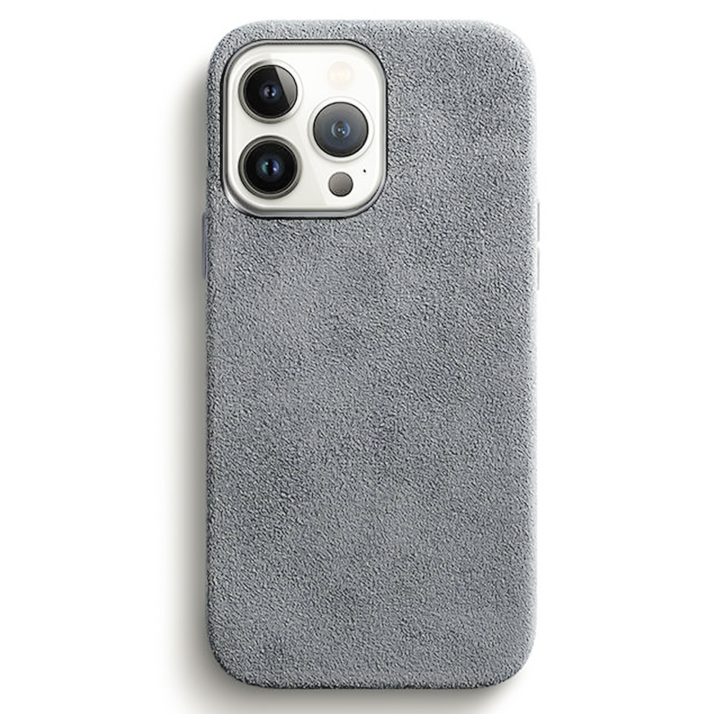 

Чехол из алькантары с MagSafe для iPhone 13 Pro Max, Sancore (Серый), Чехол SANCORE