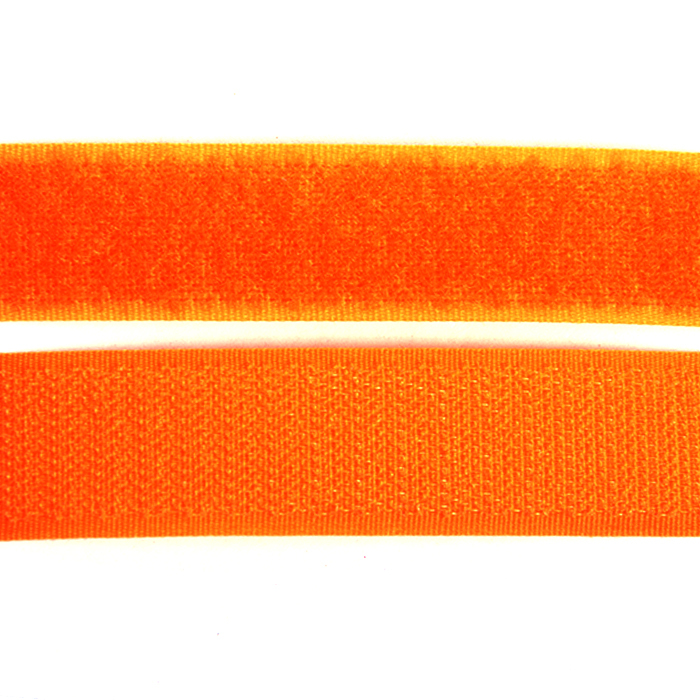 Лента контактная (липучка) пара петля и крючок, БытСервис, 25 мм*2 м, оранжевая