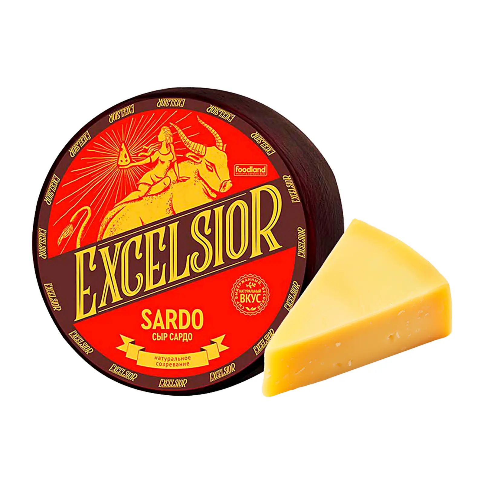 Сыр твердый Excelsior Sardo 45% +-1 кг