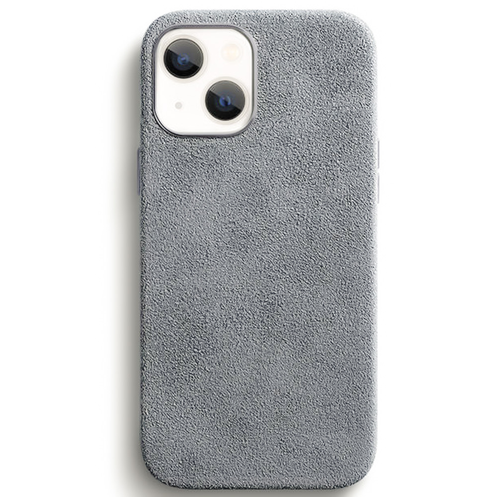 

Чехол из алькантары с MagSafe для iPhone 13, Sancore (Серый), Чехол SANCORE