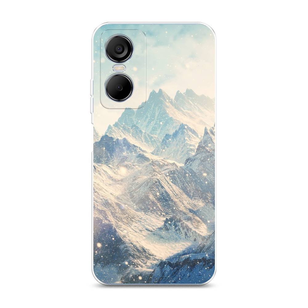 

Чехол Awog на Tecno Pop 6 pro / Техно Поп 6 Про "Горы 4", Голубой