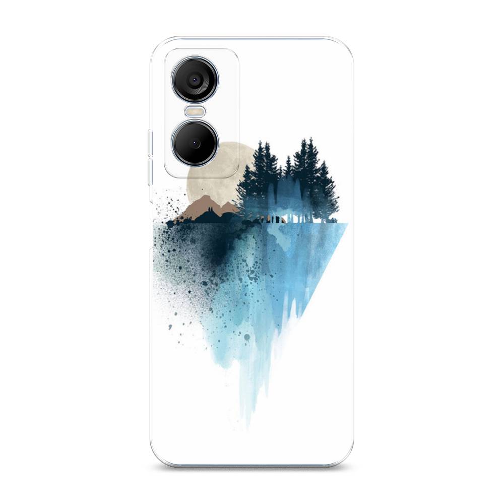 

Чехол Awog на Tecno Pop 6 pro / Техно Поп 6 Про "Горы 5", Голубой