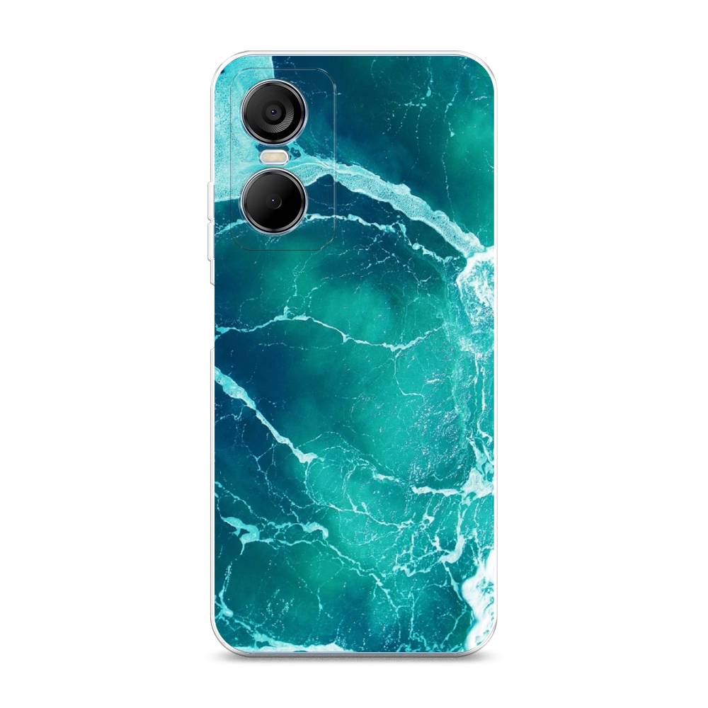 

Чехол Awog на Tecno Pop 6 pro / Техно Поп 6 Про "Изумрудный океан", Голубой;синий