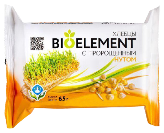 

Хлебцы пшеничные Doctor Grain БиоЭлемент хрустящие с пророщенным нутом 65 г