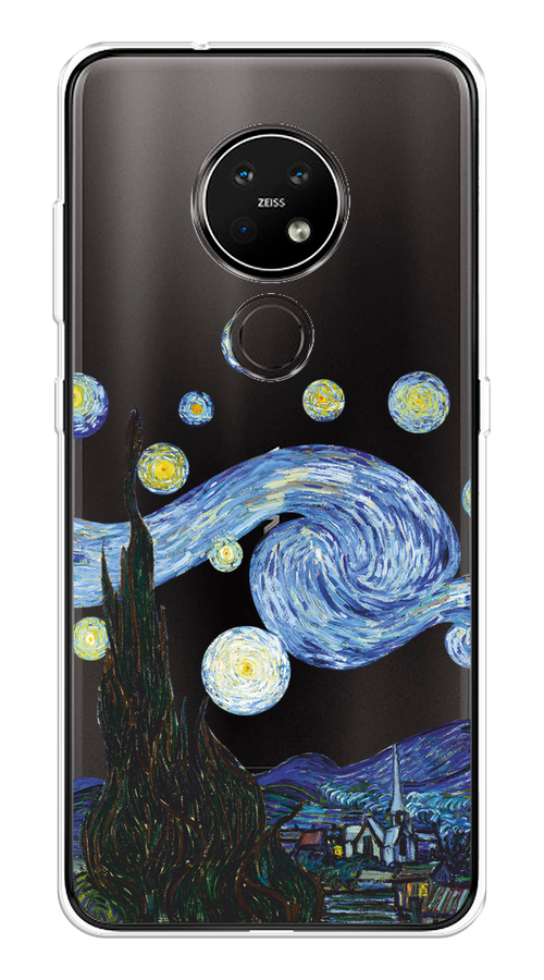 

Чехол на Nokia 6.2/7.2 "Ночь Ван Гога", Голубой;синий;черный, 123150-1