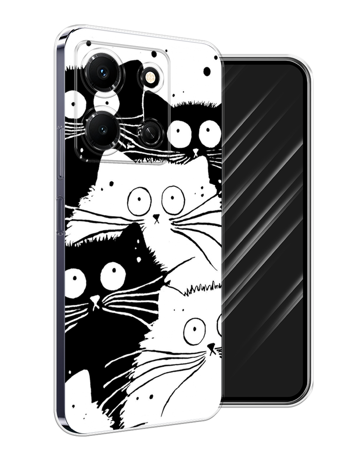 

Чехол Awog на Infinix Note 30i "Коты черно-белые", Черный;белый, 3104350-2