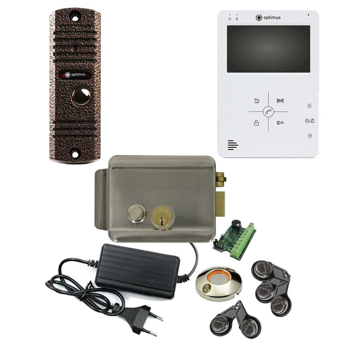Комплект СКУД с электромагнитным замком и домофоном на 1 дверь
