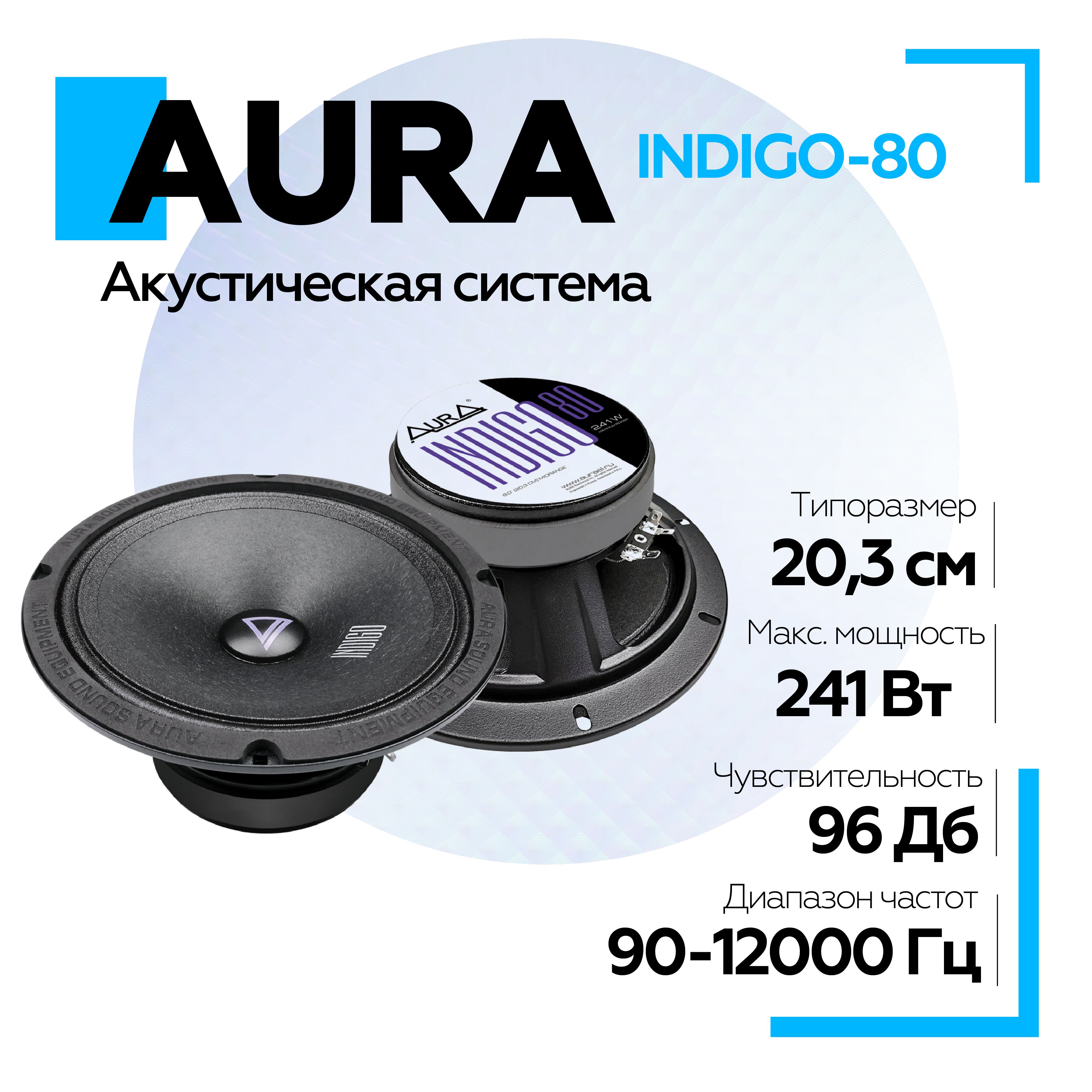 Автомобильные колонки Aura INDIGO-80