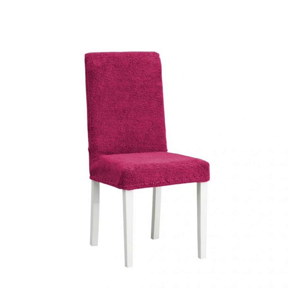 фото Чехлы на стулья плюшевые venera, бордовый, комплект 6 штук