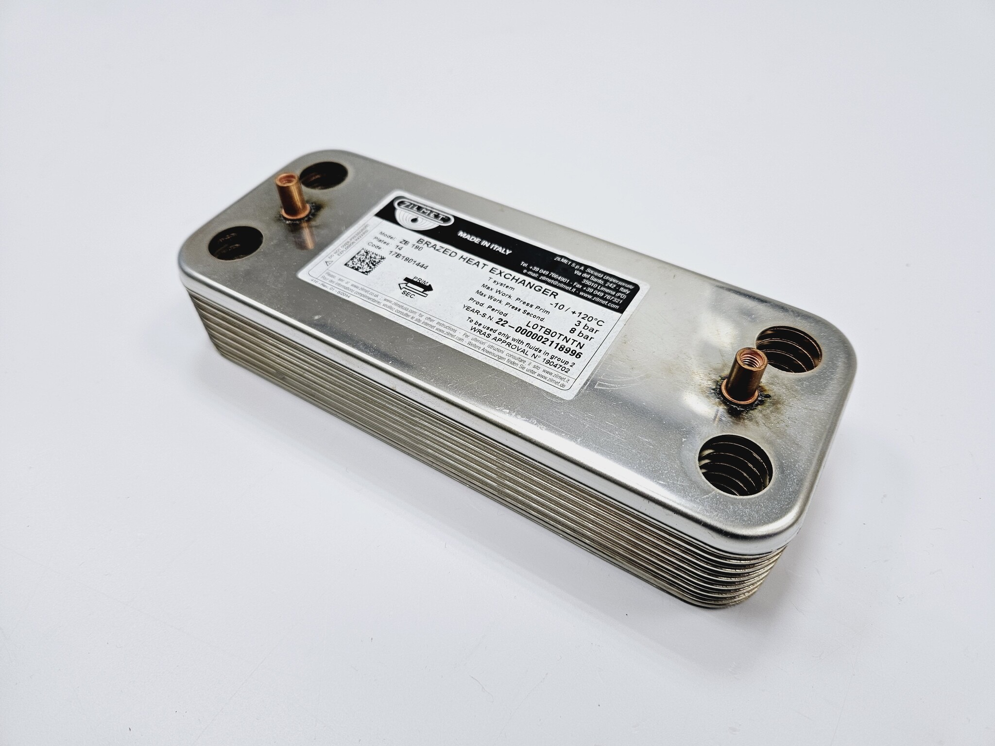 

Теплообменник ГВС (14пл.) ARISTON BS/Clas/Genus... (арт. 65104333-2), Серебристый