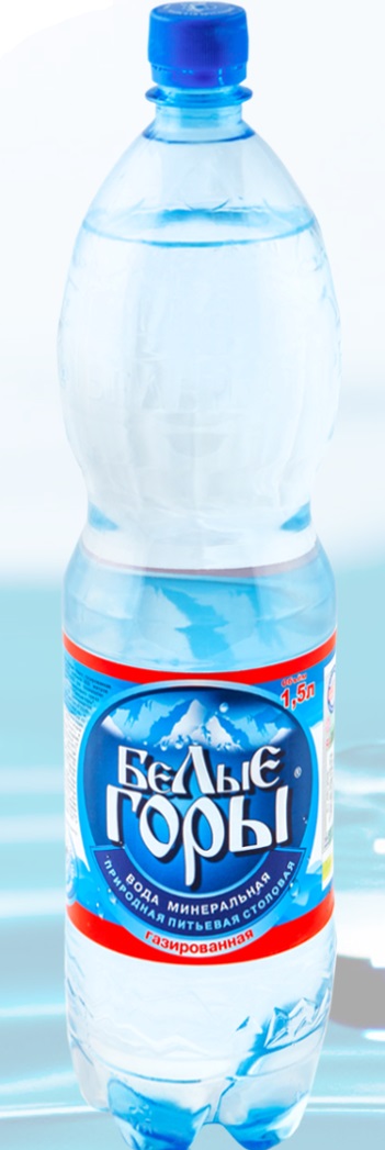 Вода природная питьевая минеральная Белые горы газированная столовая 1,5 л