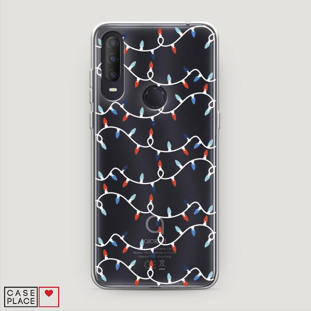 

Чехол на Alcatel 1S (2020) "Разноцветная гирлянда", Белый;красный;синий, 170850-5