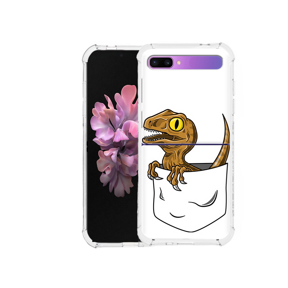 

Чехол MyPads Tocco для Samsung Galaxy Z Flip динозавр в кармане (PT226935.587.327), Прозрачный, Tocco