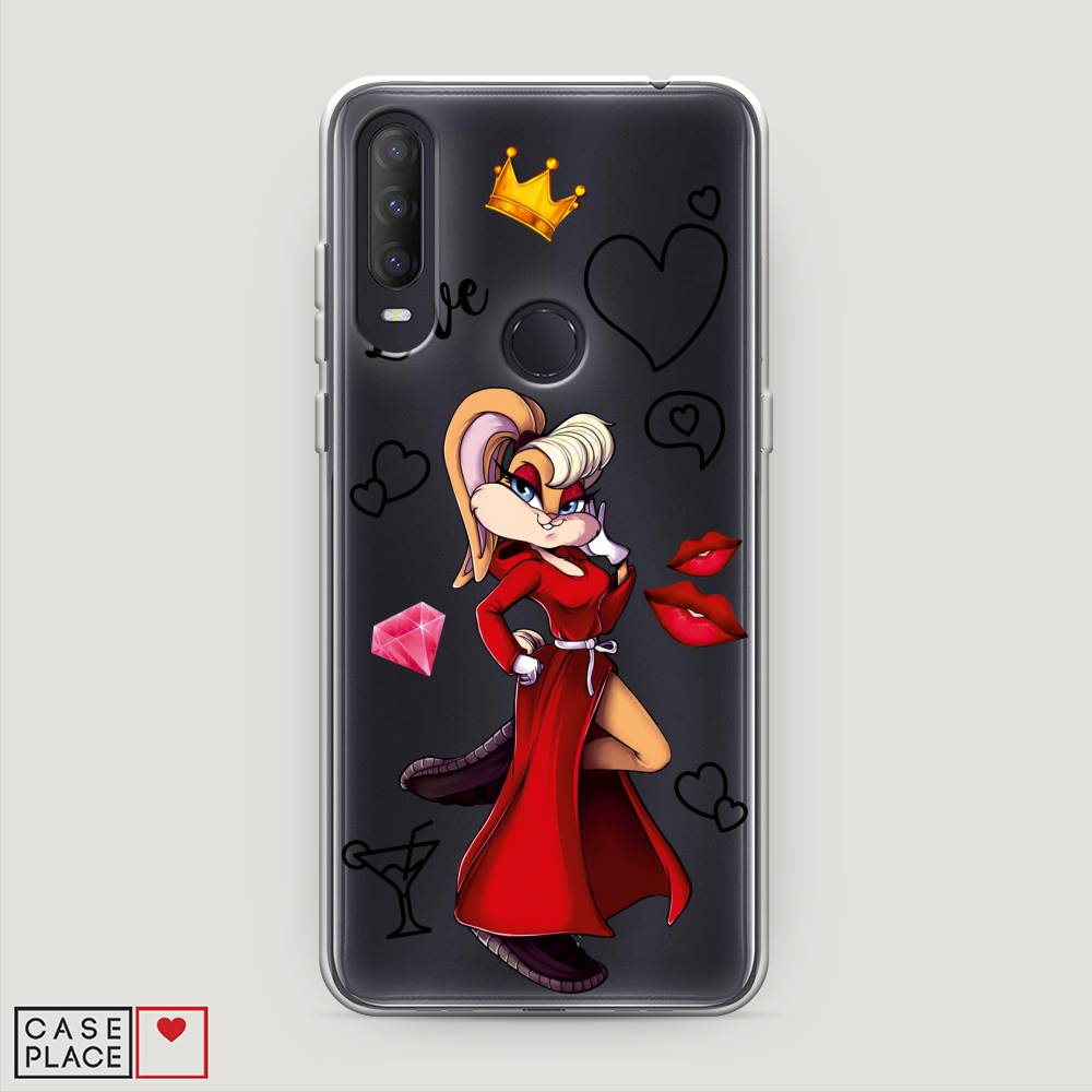 

Чехол на Alcatel 1S (2020) "Rich Lola Bunny", Красный;бежевый;оранжевый, 170850-6