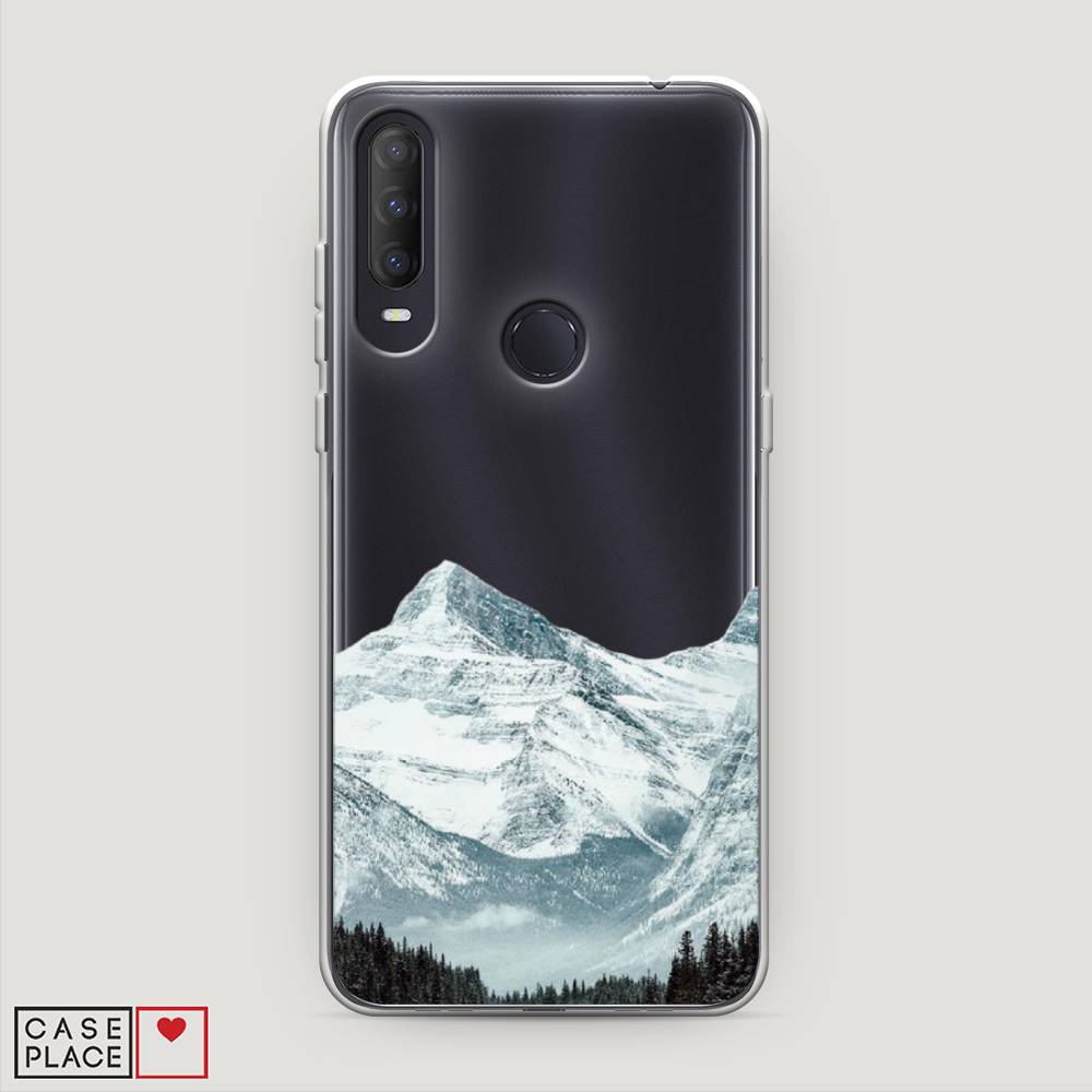 

Чехол на Alcatel 1S (2020) "Горы арт 1", Белый;зеленый, 170850-2