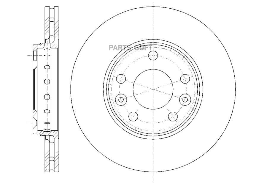 

Тормозной диск GBRAKE вентилируемый GR21080