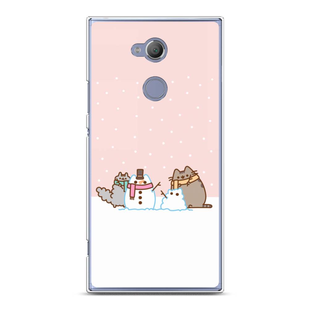 

Чехол для Sony Xperia XA2 Ultra "Котики в снегу", Розовый;белый;серый, 53250-5
