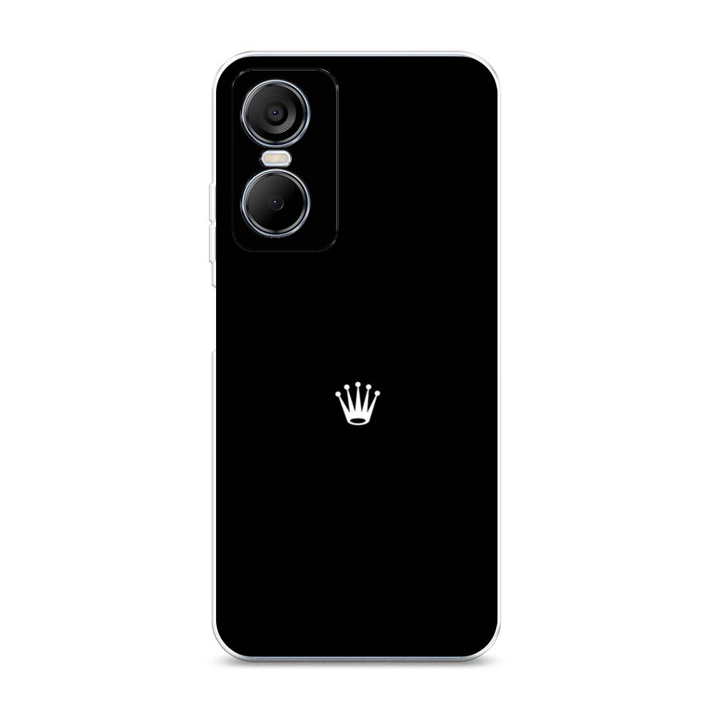 

Чехол Awog на Tecno Pop 6 pro / Техно Поп 6 Про "Белая корона на черном фоне", Черный