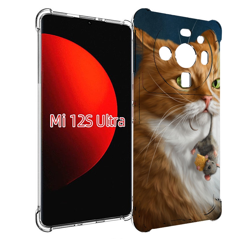 

Чехол MyPads Кот-и-мышь для Xiaomi 12S Ultra, Прозрачный, Tocco