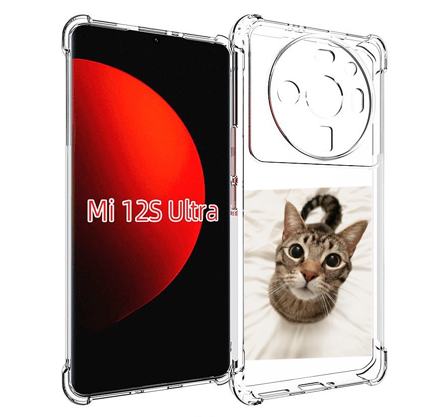 

Чехол MyPads Котик для Xiaomi 12S Ultra, Прозрачный, Tocco