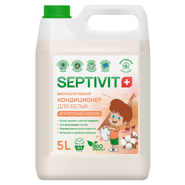 

Кондиционер Septivit Premium Египетский хлопок 5л